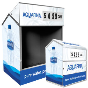 Aquafina Steel Master Dock Locker outdoor beverage display by InterMarket Technology