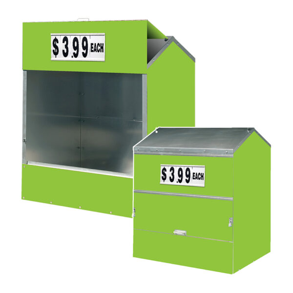 Green Steel Master Dock Locker® Outdoor Display