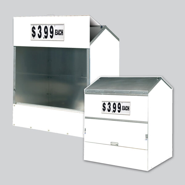 White Steel Master Dock Locker® Outdoor Display